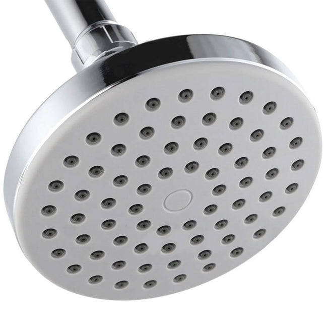 Soffione per doccia da bagno rotondo 11 cm in abs doccetta con filtro anticalcare alta pressione cromato - enzoled