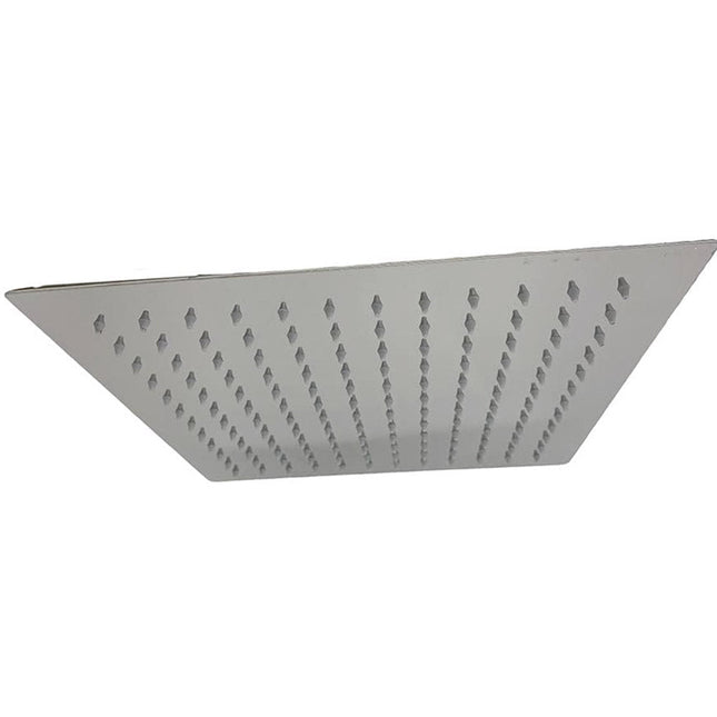 Soffione per doccia da bagno slim quadrato 30x30 cm effetto pioggia cromato attacco universale 1/2 - enzoled