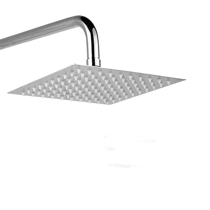 Soffione per doccia da bagno slim quadrato 30x30 cm effetto pioggia cromato attacco universale 1/2 - enzoled