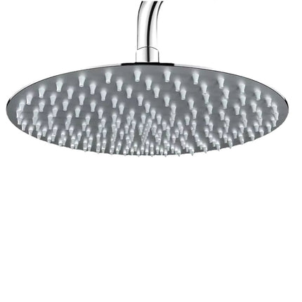 Soffione per doccia da bagno slim tondo 30 cm effetto pioggia cromato attacco universale 1/2 - enzoled