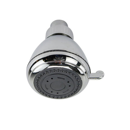 Soffione per doccia tondo 7.5 cm multigetto con regolatore getto cromato lucido staffa inclusa - enzoled