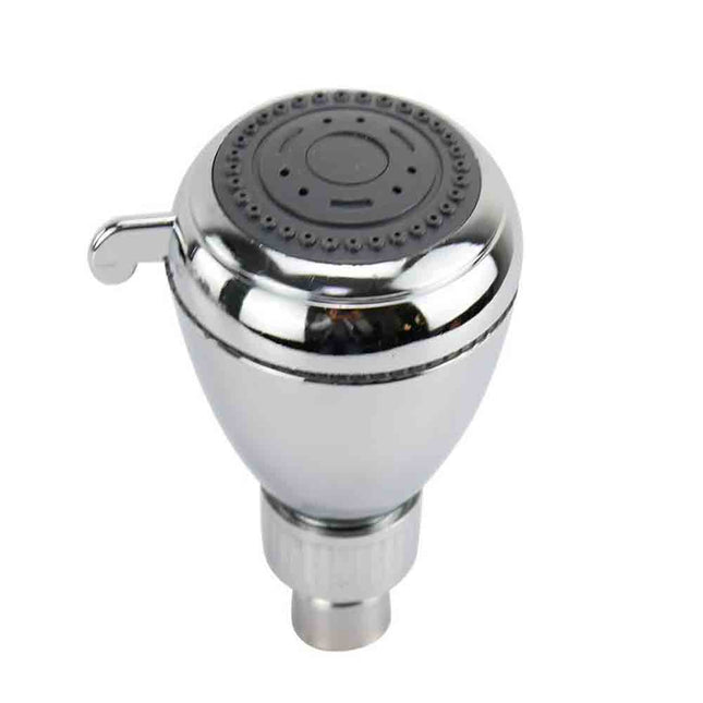 Soffione per doccia tondo cromato lucido doccetta multiggetto con manopola diametro 7 cm - enzoled