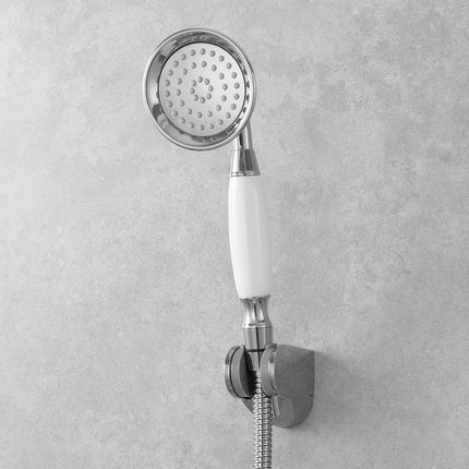 Soffione stile retrò con tubo flessibile da 1,8 metri doccetta a telefono con filtro doccia per bagno con supporto staffa a muro - enzoled