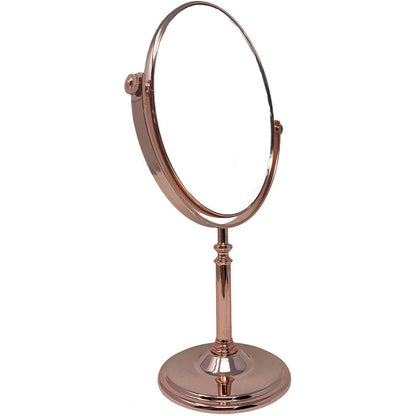 Specchio cosmetico ovale con zoom girevole oro rosa varie misure - enzoled