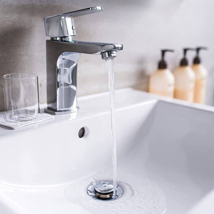 Tappo universale a pressione in ottone lucido per lavandino pop-up 2 guarnizioni tappi per bagno cucina - enzoled