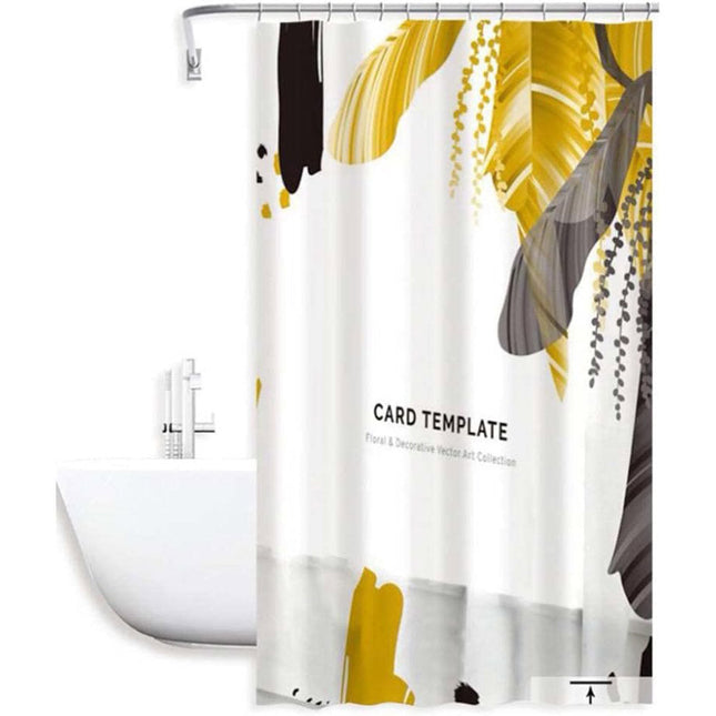 Tenda moderna per doccia vasca da bagno impermeabile pvc 12 ganci con decorazione floreale vittoriale 180x180 cm - enzoled