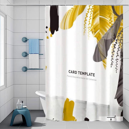 Tenda moderna per doccia vasca da bagno impermeabile pvc 12 ganci con decorazione floreale vittoriale 180x180 cm - enzoled
