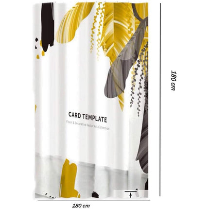 Tenda moderna per doccia vasca da bagno impermeabile pvc 12 ganci con decorazione floreale vittoriale 180x180 cm - enzoled