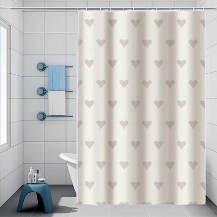 Tenda moderna per doccia vasca da bagno impermeabile pvc 12 ganci decorata con cuori 200x240 cm - enzoled
