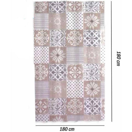 Tenda moderna per doccia vasca da bagno impermeabile pvc 12 ganci effetto mattonelle 180x180 cm - enzoled