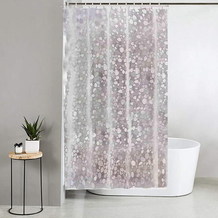 Tenda moderna per doccia vasca da bagno impermeabile pvc 12 ganci effetto pavimentazione ciottoli 200x240 cm - enzoled
