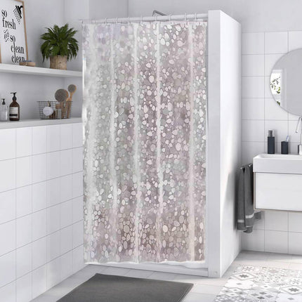 Tenda moderna per doccia vasca da bagno impermeabile pvc 12 ganci effetto pavimentazione ciottoli 200x240 cm - enzoled