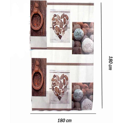 Tenda moderna per doccia vasca da bagno impermeabile pvc 12 ganci stile shabby chic 180x180 cm - enzoled