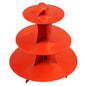 Alzatina per dolci rossa alzata torta a 3 livelli in cartone stand supporto cupcake espositore per feste - enzoled