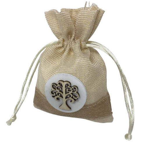 Bomboniera Sacchetto Porta Confetti per Matrimoni Comunione 12 Sacchetti Albero della Vita - enzoled