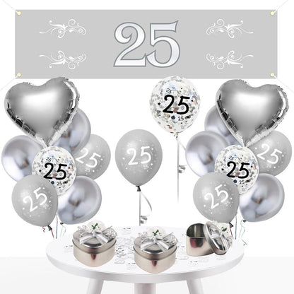 Set 12 scatoline portaconfetti a Forma di Cuore per Anniversario scatole per Confetti bomboniere segnaposto in Latta 25 Anni Matrimonio - enzoled