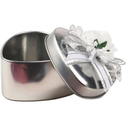 Set 12 scatoline portaconfetti a Forma di Cuore per Anniversario scatole per Confetti bomboniere segnaposto in Latta 25 Anni Matrimonio - enzoled