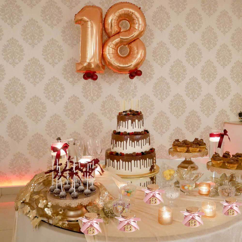 Bomboniera portaconfetti per 18 Anni 12 Pezzi barattoli in Vetro diciottesimo Compleanno Tappo in Sughero Decorato con Nastro di Raso - enzoled