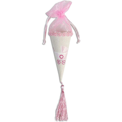 Coni portaconfetti per Battesimo Nascita Baby Shower scatole bomboniere Rosa e Celeste - enzoled