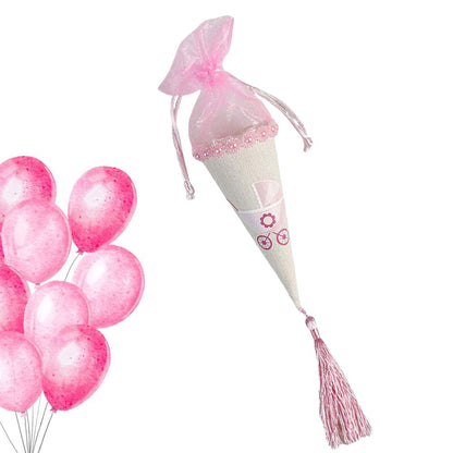Coni portaconfetti per Battesimo Nascita Baby Shower scatole bomboniere Rosa e Celeste - enzoled