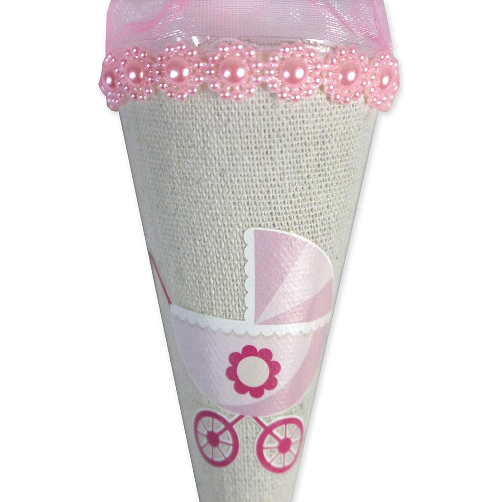 Coni portaconfetti per Battesimo Nascita Baby Shower scatole bomboniere Rosa e Celeste - enzoled