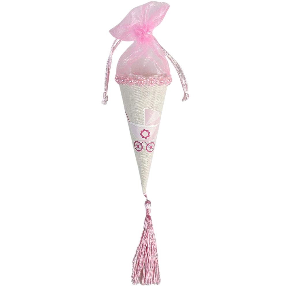 Coni portaconfetti per Battesimo Nascita Baby Shower scatole bomboniere Rosa e Celeste - enzoled