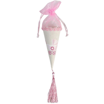 Coni portaconfetti per Battesimo Nascita Baby Shower scatole bomboniere Rosa e Celeste - enzoled