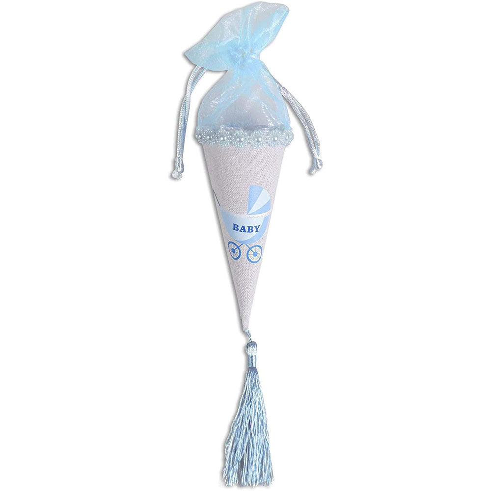 Coni portaconfetti per Battesimo Nascita Baby Shower scatole bomboniere Rosa e Celeste - enzoled