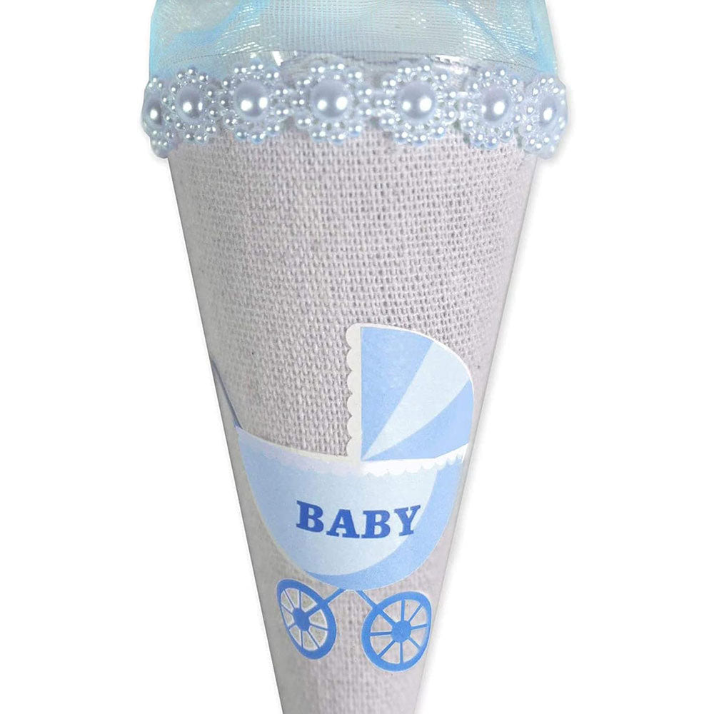 Coni portaconfetti per Battesimo Nascita Baby Shower scatole bomboniere Rosa e Celeste - enzoled