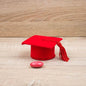 Set di 12 scatoline porta confetti per laurea bomboniera a forma di cappello toppo in velluto - enzoled