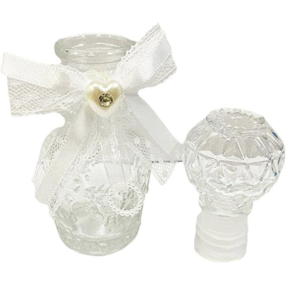 Set 12 bottigline Decorate in Vetro per liquori Whisky Cognac bomboniera segnaposto Matrimonio - enzoled