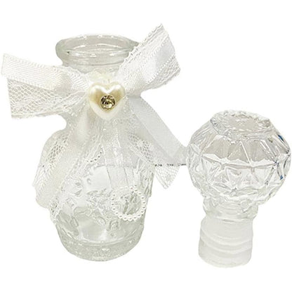 Set 12 bottigline Decorate in Vetro per liquori Whisky Cognac bomboniera segnaposto Matrimonio - enzoled