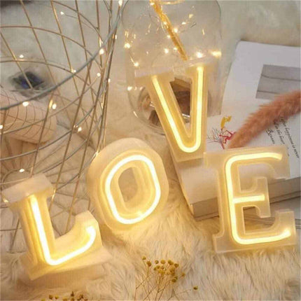 Lettere luminose neon a led luci alfabeto dalla A alla Z luminoso per decorazione casa compleanni nozze festa bar eventi luce calda - enzoled