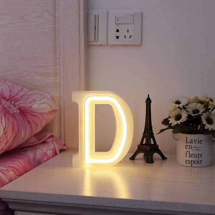 Lettere luminose neon a led luci alfabeto dalla A alla Z luminoso per decorazione casa compleanni nozze festa bar eventi luce calda - enzoled