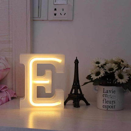 Lettere luminose neon a led luci alfabeto dalla A alla Z luminoso per decorazione casa compleanni nozze festa bar eventi luce calda - enzoled