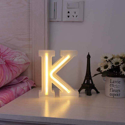 Lettere luminose neon a led luci alfabeto dalla A alla Z luminoso per decorazione casa compleanni nozze festa bar eventi luce calda - enzoled