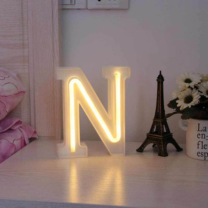 Lettere luminose neon a led luci alfabeto dalla A alla Z luminoso per decorazione casa compleanni nozze festa bar eventi luce calda - enzoled