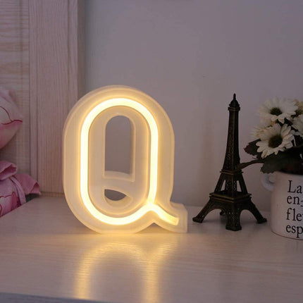 Lettere luminose neon a led luci alfabeto dalla A alla Z luminoso per decorazione casa compleanni nozze festa bar eventi luce calda - enzoled