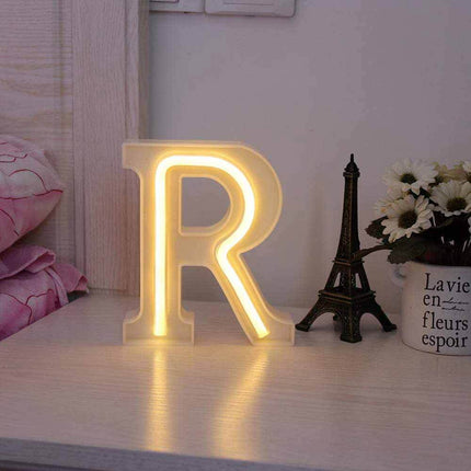 Lettere luminose neon a led luci alfabeto dalla A alla Z luminoso per decorazione casa compleanni nozze festa bar eventi luce calda - enzoled