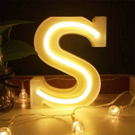 Lettere luminose neon a led luci alfabeto dalla A alla Z luminoso per decorazione casa compleanni nozze festa bar eventi luce calda - enzoled