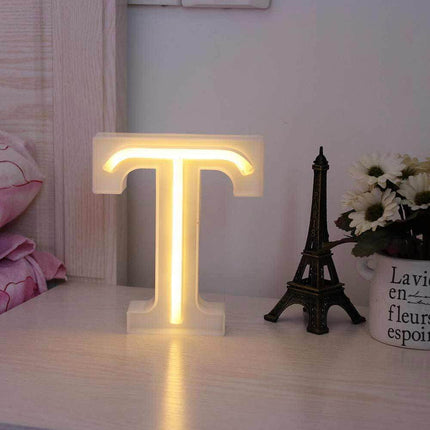 Lettere luminose neon a led luci alfabeto dalla A alla Z luminoso per decorazione casa compleanni nozze festa bar eventi luce calda - enzoled