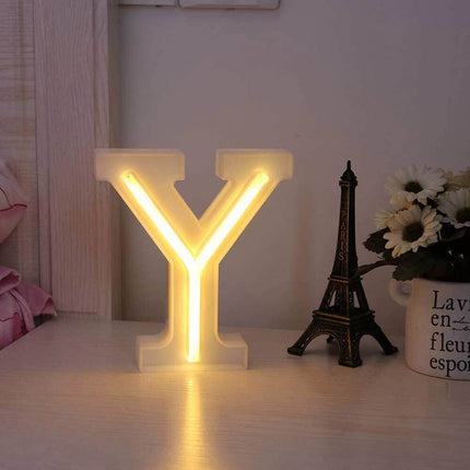 Lettere luminose neon a led luci alfabeto dalla A alla Z luminoso per decorazione casa compleanni nozze festa bar eventi luce calda - enzoled