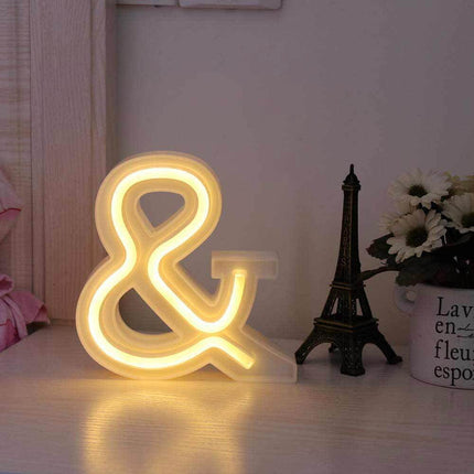 Lettere luminose neon a led luci alfabeto dalla A alla Z luminoso per decorazione casa compleanni nozze festa bar eventi luce calda - enzoled