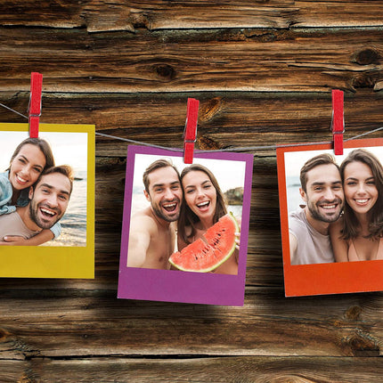 100 Pezzi mollette in legno portafoto mollettine rosse 3.5 cm clip per decorazione regali fiori - enzoled