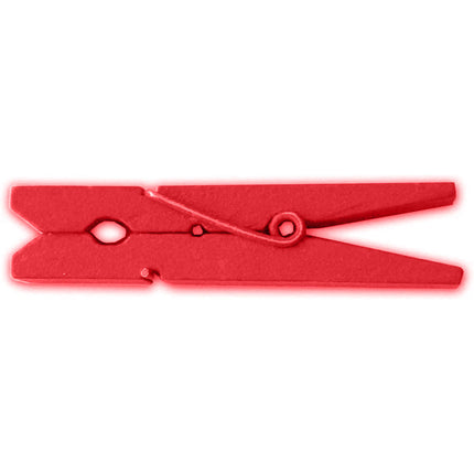 100 Pezzi mollette in legno portafoto mollettine rosse 3.5 cm clip per decorazione regali fiori - enzoled