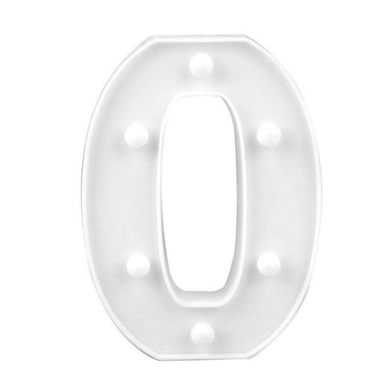 Numero luminoso bianco a LED decorazione per eventi feste compleanni luce calda 3000k 16x3 cm - enzoled