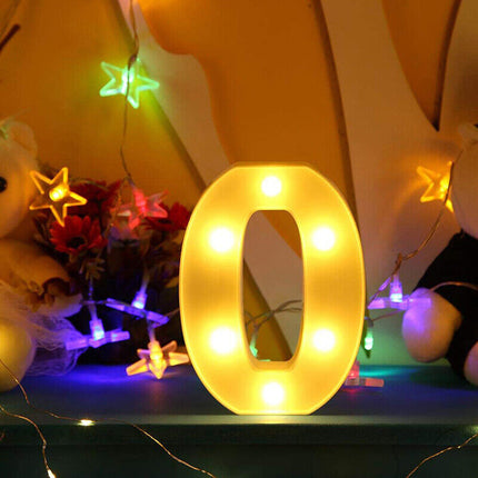 Numero luminoso bianco a LED decorazione per eventi feste compleanni luce calda 3000k 16x3 cm - enzoled