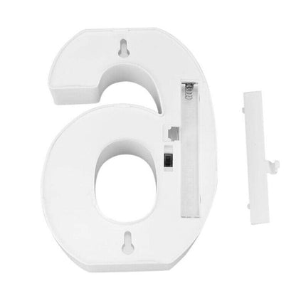 Numero luminoso bianco a LED decorazione per eventi feste compleanni luce calda 3000k 16x3 cm - enzoled