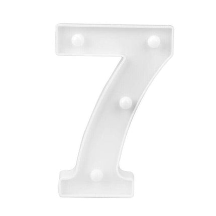 Numero luminoso bianco a LED decorazione per eventi feste compleanni luce calda 3000k 16x3 cm - enzoled