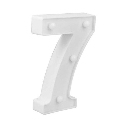 Numero luminoso bianco a LED decorazione per eventi feste compleanni luce calda 3000k 16x3 cm - enzoled